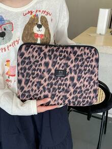 11"/14" Fashionable Leopard Print Waterproof Laptop Sleeve/Tablet Bag, Suitable For 9-11" Air 4/5 Pro 11/Mini 5/6, Shock-Resistant And Durable, Suitable For Students And Seasonal Use - Multicolor - View 5