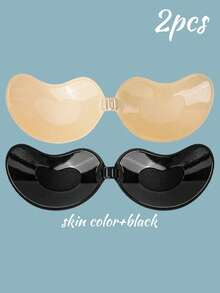 1pc Women's Adhesive Strapless Bra Invisible Silicone Breast Lift Tape, Versatile Lingerie Cleavage Enhancer With Detachable Halter, Suitable For Backless Dresses, Gowns, Swimwear, Cosplay - Multicolor - View 17