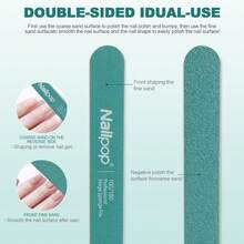 Nail File 10 PCS Professional Double Sided 100/180 Grit Nail Files Emery Board Black Manicure Pedicure Tool And Nail Buffering Files - Multicolor - View 3