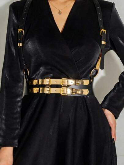 1pc Punk Style Functional Suspender Belt, For Dresses, Shirts, Suits, And Daily Use, Suitable For School, Halloween, Christmas