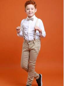 Premium Children's Social Outfit For Weddings, Parties And Christenings - Beige - View 1