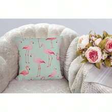 Design 99 - HGOD DESIGNS Flamingo Decorative Throw Pillow Cover CaseFlamingos Cotton Linen Outdoor Pillow cases Square Standard Cushion Covers For Sofa Couch Bed 46cm x 46cm Pink - Diseo 99 - Ver 2