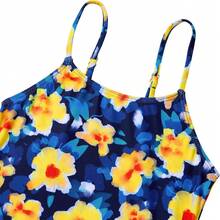 Girls Bathing Suit Size 2-10 Years - Cute Toddler Swimsuit Girl Adjustable One Piece Swimwear For Summer Beach Wear - 塗鴉橙花 - 查看 3
