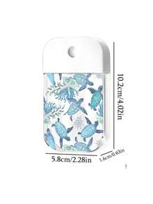 1个夏季学院风海洋海龟图案喷雾瓶。香水喷雾瓶，带挂钩和防摔硅胶盖，夏威夷旅行便携化妆品瓶，化妆喷雾瓶，生日或节日礼物，适用于50毫升液体。 - 彩色 - 查看 19