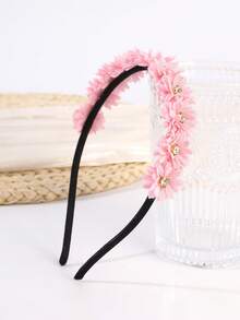 1件水钻花朵发箍，时尚优雅女士发饰，日常、摄影、海滩、婚礼、派对头饰 - 彩色 - 查看 7