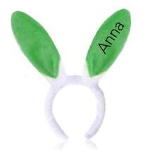 1pc Customized Name Rabbit Ear Headband Set, Easter Gift, Easter Headband, Easter Accessory, Customized Rabbit Ears - Multicolor - View 7