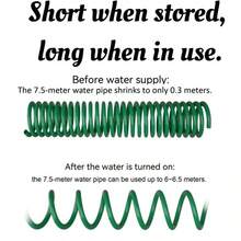 7.5米可伸缩花园软管，EVA材质，柔性卷曲水管，带7种喷水模式喷嘴，适用于船只、温室、庭院、露台等场所。 - A - 查看 6