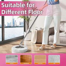 Spin Mop And Bucket With Wringer Set For Home,360° Mop And Bucket With Separate Clean And Dirty Water,Wet Dust Mop For Floor Cleaning With Extra Refills (Pink) - Pink - 查看 7