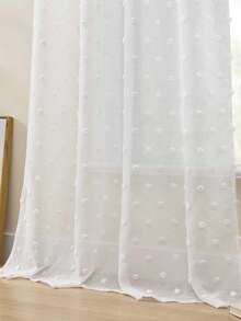1件/2件裝 歐式古典刺繡透視窗簾 白色透明窗簾 適合臥室、陽台、客廳的奢華窗簾 優雅白色蕾絲窗簾搭配精緻葉片刺繡 聚酯纖維遮光窗簾 適用客廳、臥室、辦公室等 可機洗 臥室裝飾窗簾 - 白色 - 查看 4