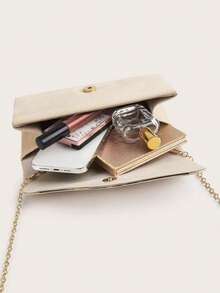 Women's Evening Bag, Fashion Clutch Bag Dress Matching Clutch, Cosmetic Bag, Lightweight Crossbody Bag, Suitable For Business, Commute, Wedding, Gala, Party, Holiday Gathering - Apricot - View 7