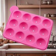 1pc Silicone Cake Mold, Pastry Mold, Chocolate Mold, Plaster Mold, Round Sphere Chocolate Mold, Straw Mold - Multicolor - View 2