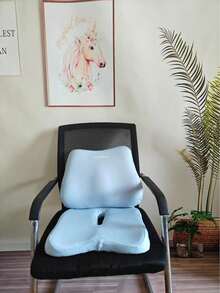 1 Set Ergonomic Seat Cushion & Lumbar Support, Elevates Driving Vision, Comfortable For Prolonged Sitting, Soft Memory Foam For Support, Suitable For Office, Car And Truck - Multicolor - View 12