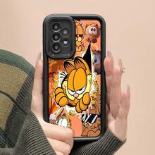 Collage de  naranja con varias expresiones.funda de teléfono Fundas compatibles con ,Apple,VIVO,OPPO,,, y Honor.Fabricadas en silicona TPU,ofrecen protección contra golpes y caídas. - Negro - Ver 5