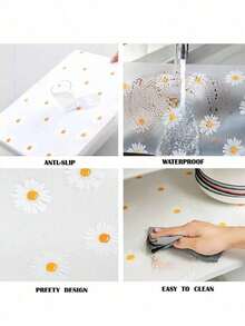 1.5m Thick Printed Drawer Liner, Desk Mat, Cabinet Pad, Waterproof Anti-Oil Cushion For Kitchen, Wardrobe, Cabinet, Shoe Rack, Moisture-Proof, Cuttable - Multicolor - View 6