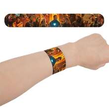 12pcs Avengers Superhero Spider Man, Cartoon Wristband, Party Gift, Pat Circle Squishy Friend's Gift - Multicolor - View 3