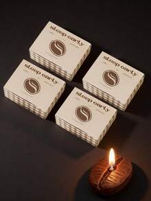 Nến thơm hương cà phê, có họa tiết hạt cà phê, hương thơm rang đậm đà, sáp đậu nành tự nhiên, đựng trong hũ thủy tinh, giúp tỉnh táo buổi sáng, làm sảng khoái tinh thần, trang trí bàn làm việc theo phong cách quán cà phê. - Nhiều màu - Xem 14