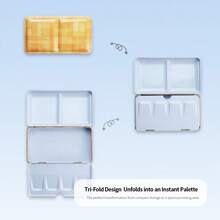Empty Flat Metal Painting Box Classic Folding Iron Case 1pc For Watercolor Paint Subpackage Art Supplies - Single Piece - View 5