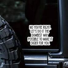 1 PC Sarcastic Stickers, Employee Stickers, Funny Stickers, Waterproof Stickers For Laptops & Water Bottles, Car Stickers Back To School - Multicolor - View 6