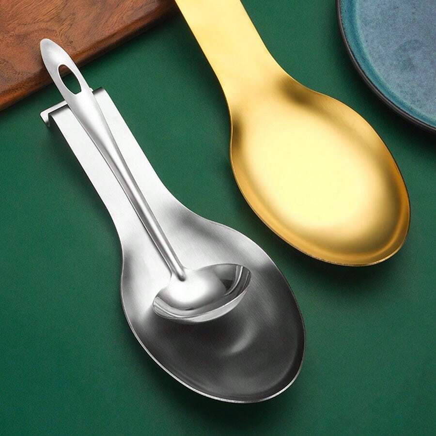 1pc Stainless Steel Integrated Tableware, Soup Spoons, Storage Racks, Self-Service Buffet Sandwich Trays, And Pallets - Multicolor - View 1