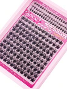 180 Stücke Flauschiges Wimpernverlängerungs-Set, enthält 5-7mm untere Wimpern & 8-16mm hochkapazitive breite -Wimpern, gemischte D-Krümmung, erzeugt natürliche, dichte, weiche, bequeme & leichte Kunstwimpern, langanhaltend & Wimpernbuch, geeignet für Alltag, Cosplay, Date & Party Make-up. - DD - Übersicht 6