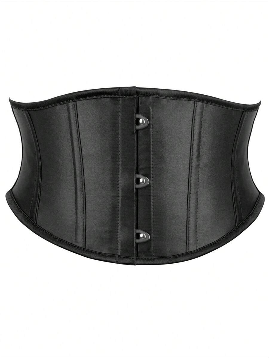 1 pieza Corsé moldeador de cintura para mujer, Cinturilla reductora de figura - Negro - Ver 1