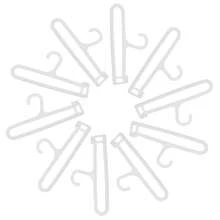 10 piezas Mini Estante de plástico para calcetines, estante para bufandas, estante de almacenamiento para ropa de muñecas, estante para prendas de muñecas de juguete, estante para medias, estante colgante compacto de almacenamiento, adecuado para pequeños accesorios, superficie pulida, estante de organización para el hogar y la cocina - Blanco - Ver 4