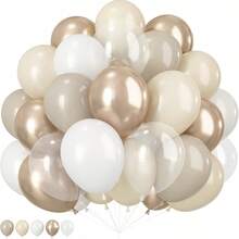 52pcs/28pcs Set Of 10-Inch Gray, Vintage Sand White, Matte White, Metallic Champagne Gold, Pearl White Latex Balloon Arch Kit, Suitable For Wedding Decoration, Birthday, Anniversary, Proposal, Bachelorette Party, Retirement Party, Home Celebration, Bridal Shower, Reveal Party, Date Night Surprise, Party Supplies, Anniversary Decor - Multicolor - View 1