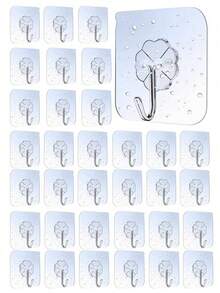 Móc treo tường chống thấm nước chịu lực cao, tải trọng tối đa 15kg, thích hợp cho phòng tắm, nhà bếp, dùng để treo khăn tắm, áo khoác, chìa khóa, v.v., quà tặng Ngày của Mẹ. - trắng - Xem 3