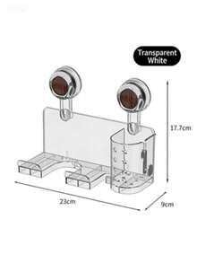 无需钻孔。浴室壁挂式吹风机支架。家用壁挂式吹风机支架。 - 彩色 - 查看 14