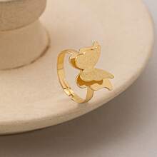 1pc Women's Minimalist Geometric Design Open Butterfly Ring - Multicolor - View 4