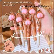 1 pieza/6 piezas/10 piezas Bolígrafo apretable con forma de trasero de capibara, juguete de estrés creativo de dibujos animados, útiles escolares, regalo para maestros, Pascua, escuela, pegatinas, accesorios de escritorio, capibara, bolígrafo, Pascua, escuela, estuche, artículos de oficina, útiles escolares, pegatinas, accesorios de escritorio, capibara, bolígrafo, caramelo, TDAH, juguete antiestrés, regalo de Pascua - Multicolor - Ver 8