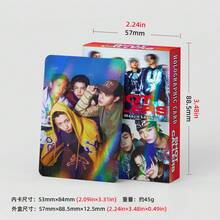 30张全息卡片，LNGSHOT闪卡，SHOT CALLERS明星照片卡，LOMO卡，粉丝站卡，适用于Kpop、SKZ、TWICE等偶像团体。 - 彩色 - 查看 3