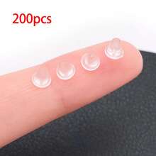 200pcs Silicone Earring Backs Soft Clear Hypoallergenic Replacement Stoppers For Stud Post, Hoop, Fishhook Earrings - White - View 10