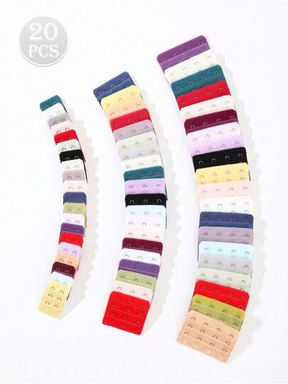 20pcs 2hooks/3hooks/4hooks Bra Extension Buckle, Bra Extender Hook, Underwear Accessory