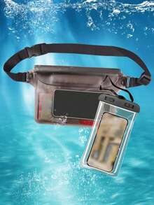 Waterproof Waist Bag, Outdoor Waterproof Bag, EVA Swimming Waist Bag, Waterproof Phone Storage Bag, Lightweight Sealed Zipper Pouch - Suitable For Hiking, Travel, Beach, Outdoor, Boating, Kayaking, Swimming, Camping, Picnicking And Other Activities - Beach Waist Pack, Ideal For Outdoor Water Sports, Beach Party, Valentine's Day, Mother's Day, Independence Day, Thanksgiving - Black - View 10