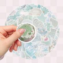 SCXXBSW 50张薄荷芒果汽水绿色贴纸，可爱卡通贴纸，可用于DIY用途，例如滑板、水瓶、笔记本电脑和手机。 - A - 查看 4