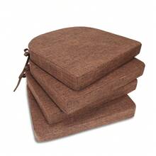 Cojín en forma de D, Cojín de silla de comedor de 2 pulgadas de grosor, lavable a máquina, cojín de asiento de silla de 16 pulgadas x 16 pulgadas, paquete de 4 - Multicolor - Ver 16