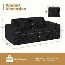 Nalupatio Sofas & Couches - 黑色 - 查看 2