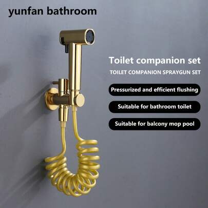 [Popular Choice] Multifunctional Toilet Bidet Sprayer - ABS 2-Mode Spray Gun, Stainless Steel Diverter, Easy Installation, No Battery Needed - Ideal For Washing Machine And Household Cleaning