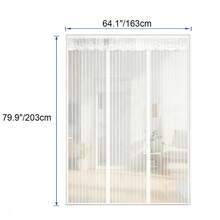Cửa lưới từ tính, lưới tự đóng kín, lưới dày có khóa từ (48.4x95.6in, 72.0x95.6in), vách ngăn lưới không cần dùng tay để ngăn côn trùng, thân thiện với vật nuôi, màu trắng - Trắng - Xem 12