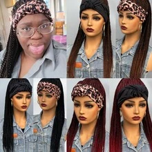 Women's Headband Wig African Dreadlocks Ponytail Synthetic Full Cap Wigs For Daily Wear - Multicolor - View 1