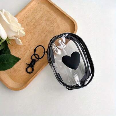 Portable Charging Cable Organizer - Compact Travel Storage Pouch. Dual Color (Black/Transparent) Options: Suitable For Chargers, Data Cables, Earphones; Zipper Design + Keychain: Convenient For Travel/Commute Carrying. Durable Material: Protects Accessories From Scratches. Suitable For Daily Use, Travel. Practical Electronics Storage Bag!