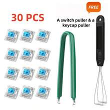 机械键盘替换青轴，3针段落轴/50gf精准打字/防尘轴，适用于LED游戏键盘/3D打印 - 查看 21