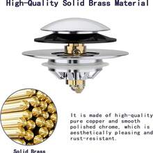 畅销圆形浴缸排水盖，全铜浴缸按压式排水盖，防异味防堵塞浴缸排水盖 - A - 查看 4