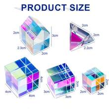 光学玻璃 X 型立方体双折射立方体：棱镜 RGB 组合器分离器，教育礼品，课堂物理教具，适合 14 岁及以上人群 - 彩色 - 查看 5