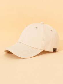 1pc Plain NY Logo Baseball Cap, Simple Kids Hat - Slash - View 4