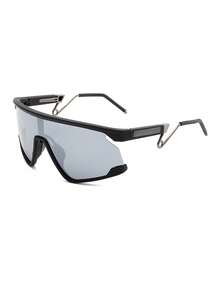 Lunettes de vélo cyberpunk, monture large à verres d'une seule pièce, branches en métal léger. Lunettes de sport fonctionnelles pour le cyclisme, la course et les activités de plein air pour hommes - Multicolore - Voir 13