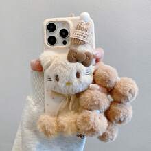 新奇案例 新奇創意蘋果手機殼 防摔保護套 紫色怪獸適用卡包掛繩 毛球手鍊波點 短掛繩豹紋保護套 - 彩色 - 查看 87