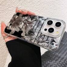 Fashionable Lily Slogan Graphic Aesthetic Pattern Phone Case Suitable For IPhone 17 Pro Max Air 16 15 14 Plus 13 12 11 Pro Max 16E X XS XR 7 8 Plus,Feather-Light Laser-Etched Glossy Smooth Shockproof Protective Cover - Multicolor - View 4