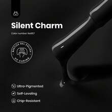Beetles 15ml Hema Free Black Gel Polish – Silent Charm Audrey Color Long-Lasting Soak Off UV LED Glossy Manicure DIY Nail Art - 15Ml Hema-Free Silent Charm - 查看 3